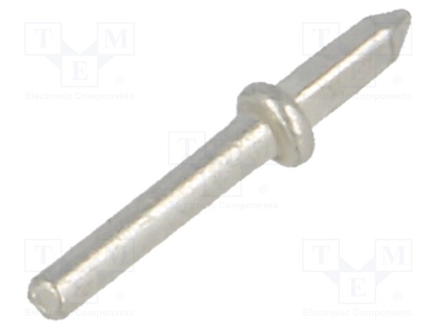 Solder pin; THT; silver plated; brass; Ø: 1mm; Overall len: 10mm