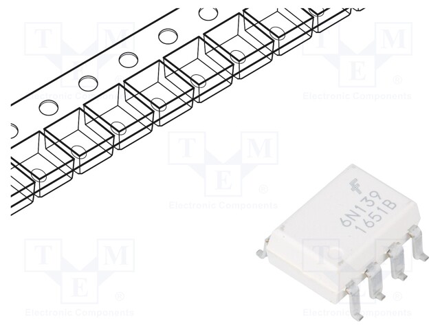 Optocoupler; SMD; Channels: 1; Out: Darlington; 5kV; Gull wing 8