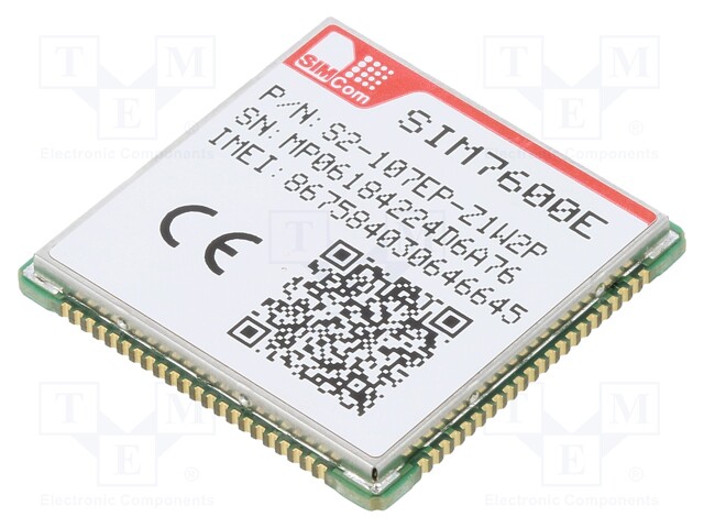 Module: LTE; Down: 10Mbps; Up: 5Mbps; SMD; 30x30x2.9mm
