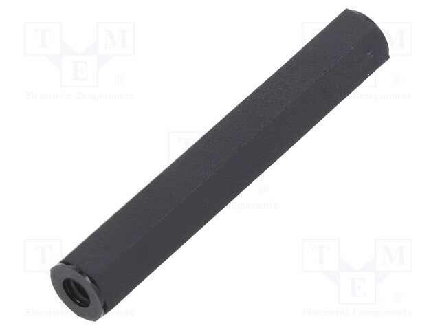 Screwed spacer sleeve; cylindrical; polyamide; M4; 65mm