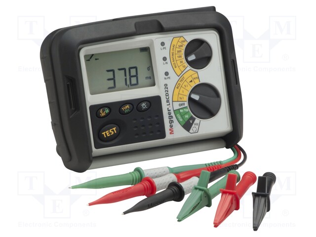 Meter: short circuit loop impedance; LCD; VAC: 0÷500V; 25÷450Hz