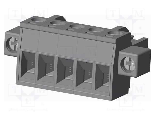Connector: pluggable terminal block; plug; female; straight; grey