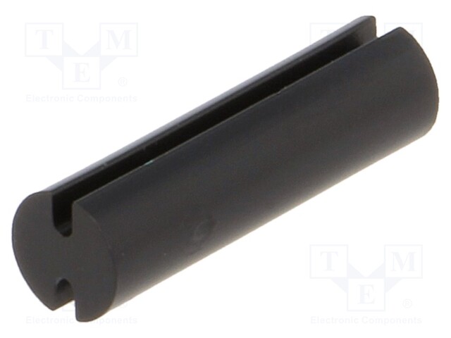 Spacer sleeve; LED; Øout: 5mm; ØLED: 5mm; L: 17.5mm; black; UL94V-2