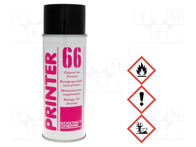 Cleaning agent; PRINTER66; 400ml; spray; can; colourless