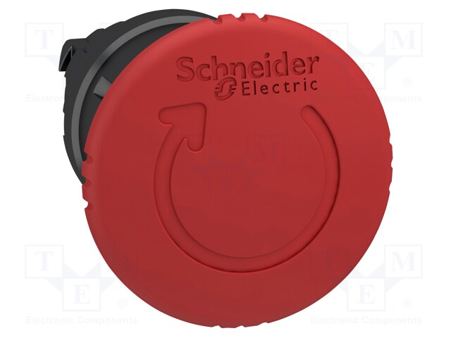 Switch: emergency stop; Stabl.pos: 2; 22mm; red; Illumin: none; IP66