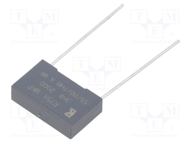 DC Film Capacitor, 3900 pF, 2 kV, Metallized PP, ± 5%, R75H Series, Radial Box