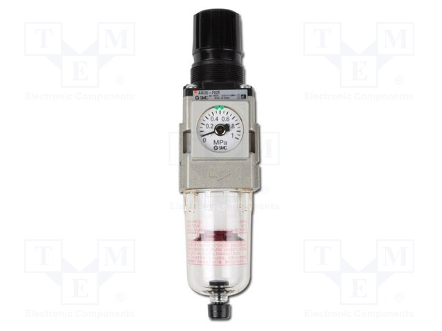 Compressed air regulator; G 1/4"; inside; 850l/min; 5um; -5÷60°C