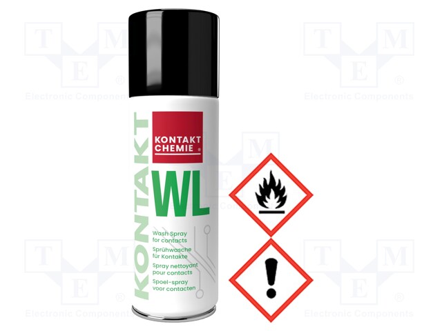 Cleaning agent; KONTAKT WL; 200ml; spray; can; colourless