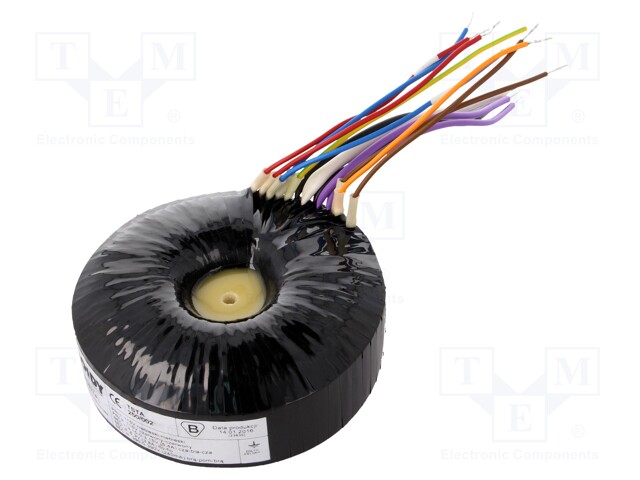 Transformer: toroidal audio; 250VA; 115/115VAC; 390÷390V; 240mA