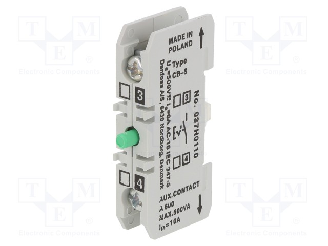 Auxiliary contacts; Leads: screw terminals; Mounting: front; 6A