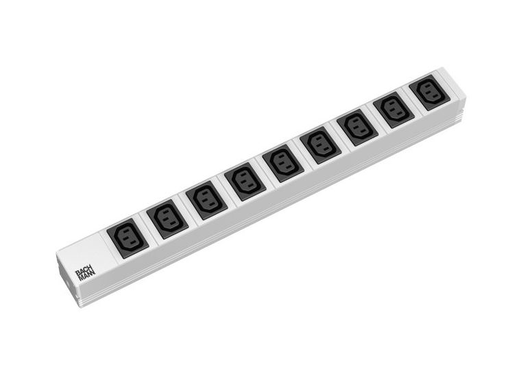 Outlet Strip 9x IEC 60320 C13 Socket - CEE 7/7 Plug; Grey; 2m