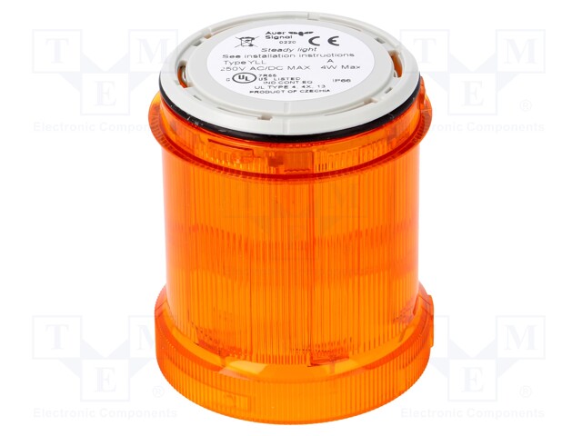 Signaller: lighting; bulb BA15D; orange; Usup: 12÷250VDC; IP66