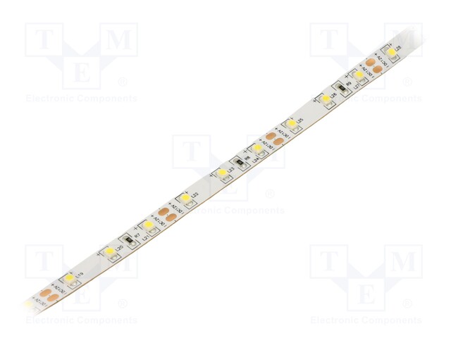 LED tape; white cold; 3528; 12V; LED/m: 60; 8mm; white PCB; IP20