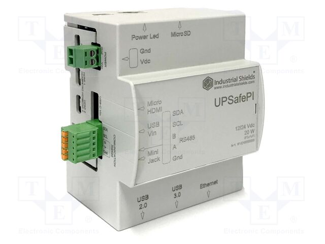 Module: UPS; UPSafe Pi; 4GBRAM; Interface: Ethernet; 12÷24VDC