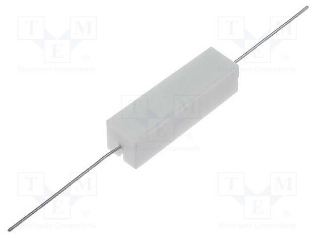 Resistor: wire-wound; cement; THT; 180mΩ; 7W; ±5%; 9.5x9.5x35mm