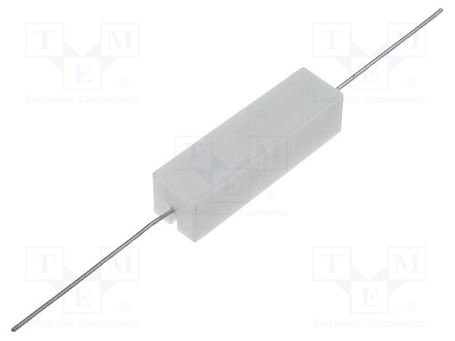Resistor: wire-wound; cement; THT; 22Ω; 7W; ±5%; 9.5x9.5x35mm