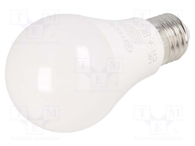 LED lamp; cool white; E27; 230VAC; 9.5W; 200°; 6500K