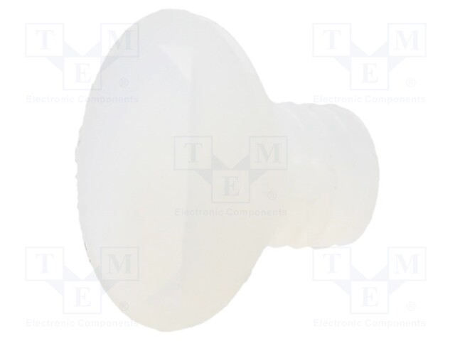 Screw; M4x6; 0.7; Head: countersunk; slotted; 1,3mm; polyamide