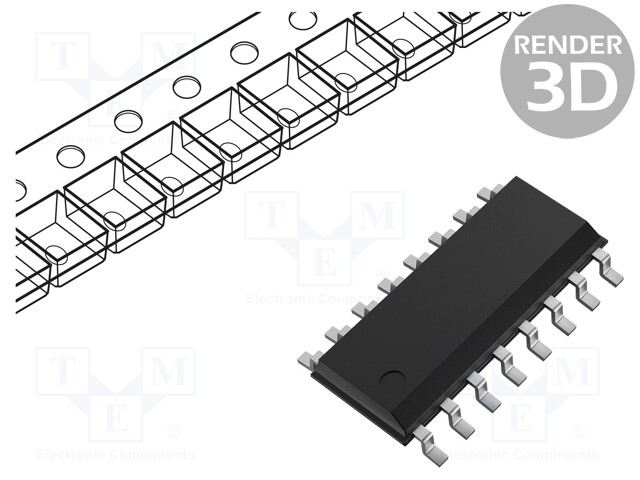 IC: digital; Ch: 1; CMOS; SMD; SOIC16; HC; 2÷6VDC; HC; -55÷125°C; tube