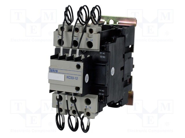 Contactor: 3-pole; Mounting: DIN; Application: for capacitors