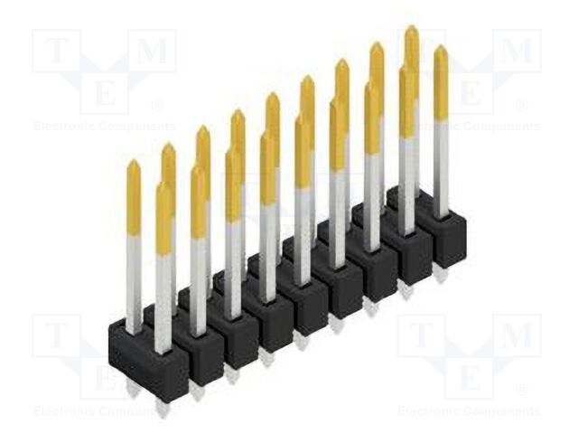 Connector: pin strips; pin header; male; PIN: 18; 2.54mm; THT; 2x9