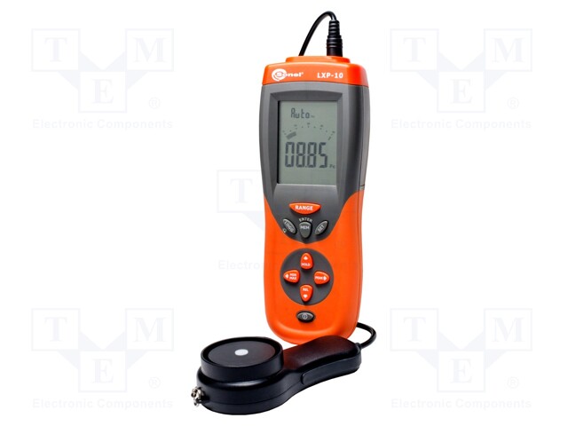 Light meter; 0,01÷399,9klx; USB; 0÷50°C; 170x80x40mm; 390g; ±2%