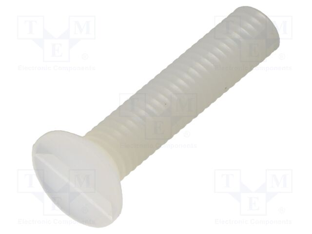 Screw; M6x30; 1; Head: countersunk; slotted; 1,8mm; polyamide