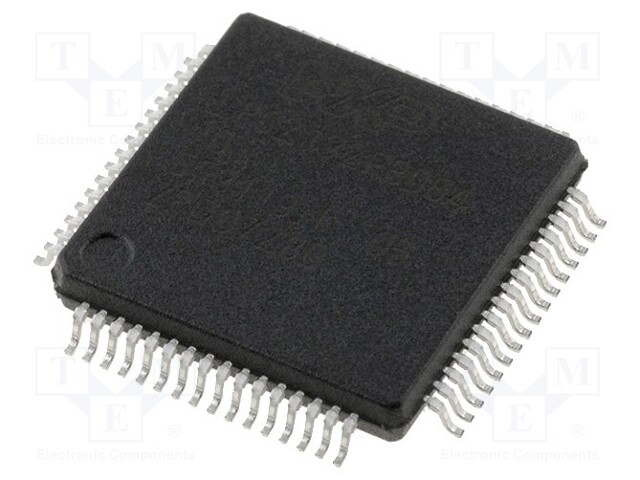 ARM7TDMI microcontroller; Flash: 64kx8bit; SRAM: 16384B; LQFP64