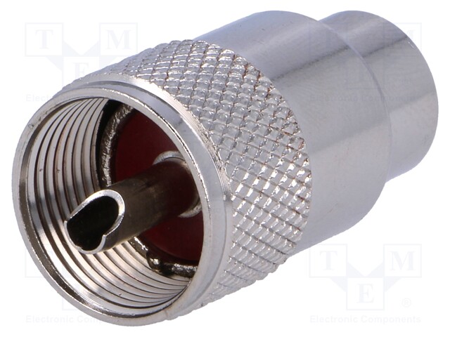 Plug; UHF (PL-259); male; straight; RG213; soldering,twist-on