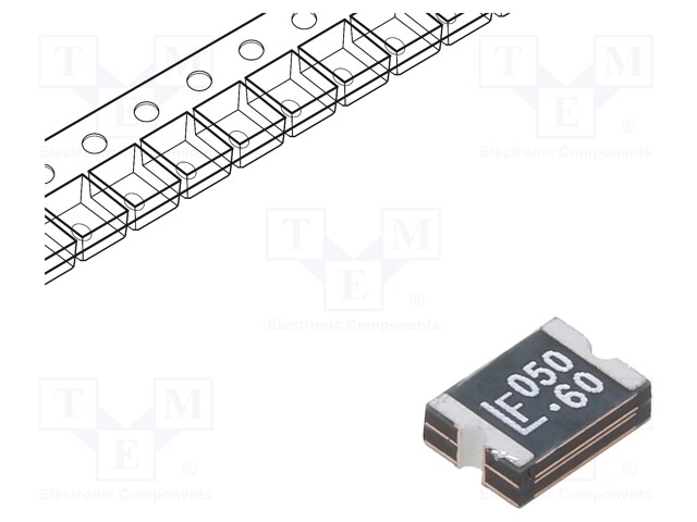 Resettable Fuse, PPTC, 1812 (4532 Metric), POLY-FUSE 1812L Series, 60 VDC, 500 mA, 1 A, 0.15 s