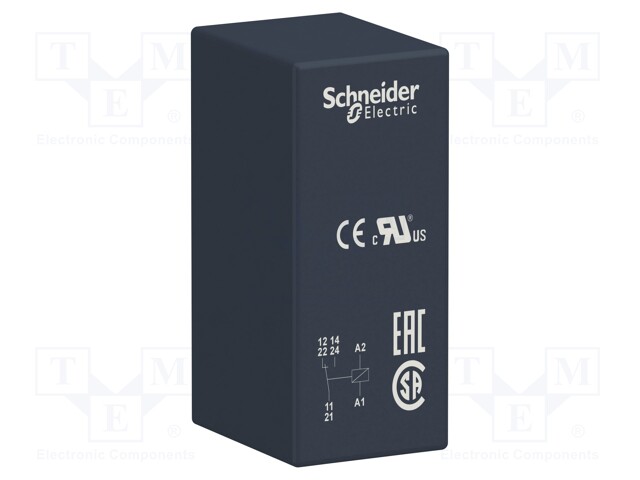 Power Relay, SPDT, 12 VDC, 16 A, RSB Series, Socket