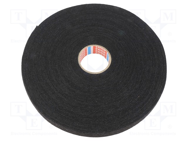 Fabric tape; PET wool; W: 19mm; L: 25mm; black