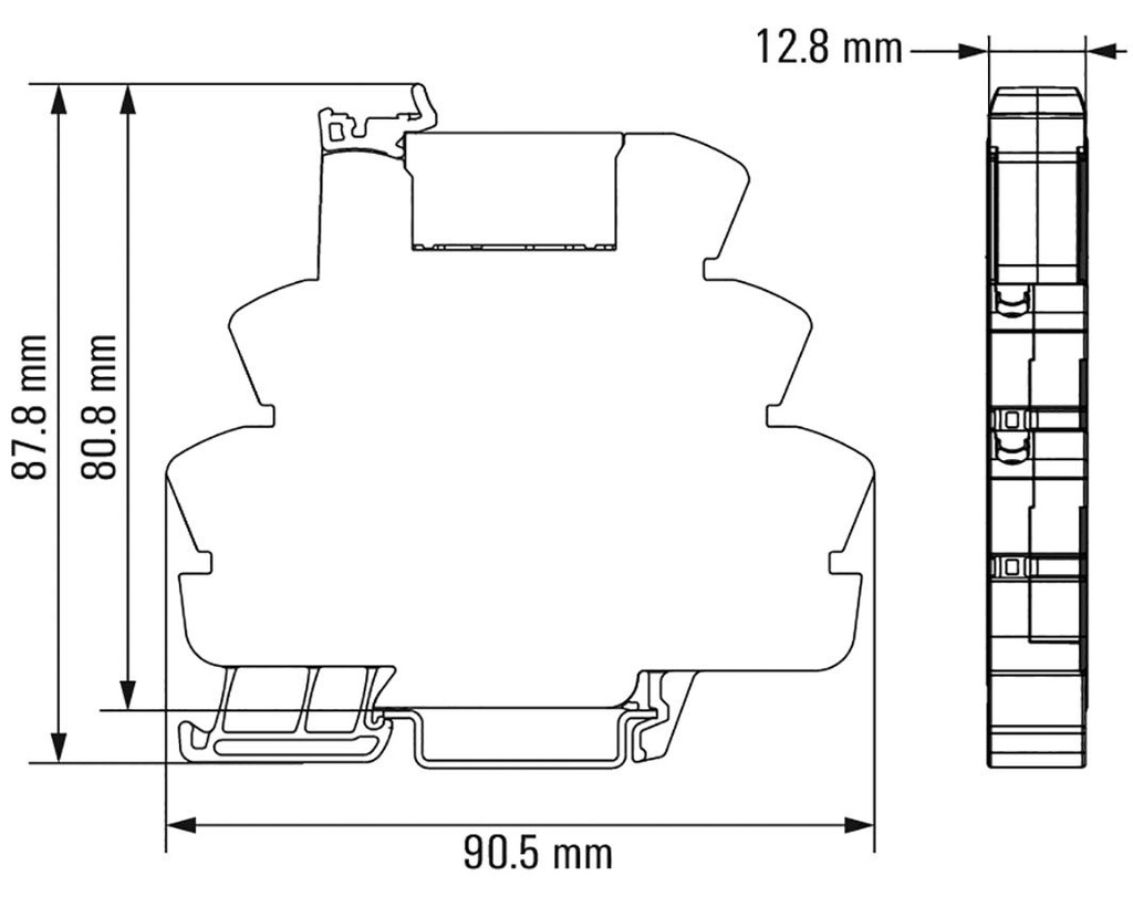 Relay: interface; DPDT; Ucntrl: 48VDC; Ucntrl: 48VAC; 8A; DIN