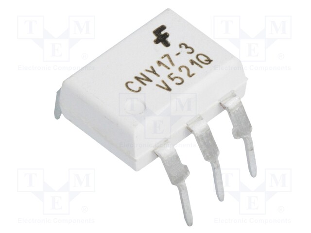 Optocoupler, Transistor Output, 1 Channel, DIP, 6 Pins, 60 mA, 7.5 kV, 100 %