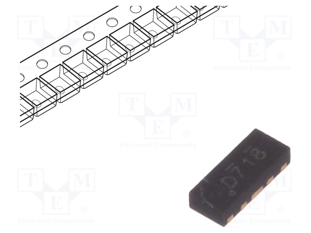 Diode: Transil array; 6V; bidirectional; DFN10; Channels: 4