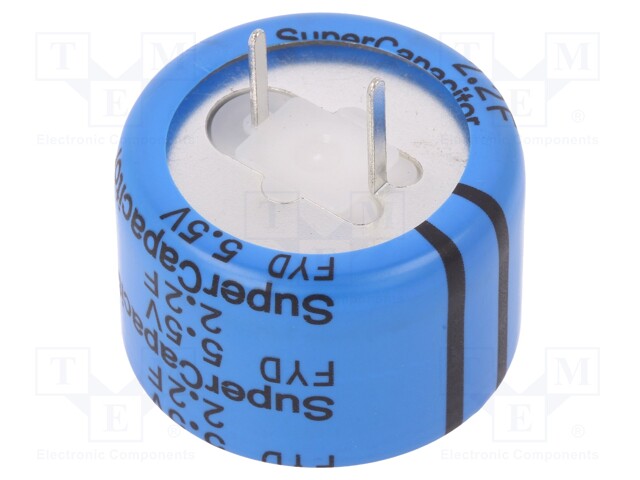 Capacitor: electrolytic; 2.2F; 5.5VDC; ESR: 35Ω; THT; -20÷+80%