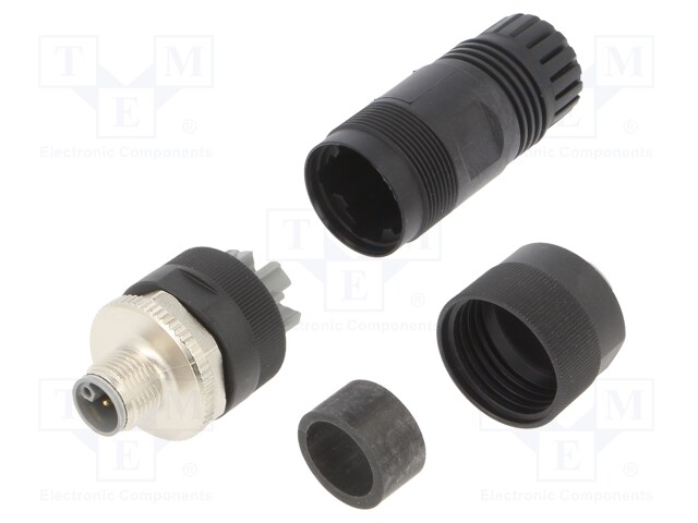 Plug; M12; PIN: 5; male; L code-Power; for cable; screw terminal