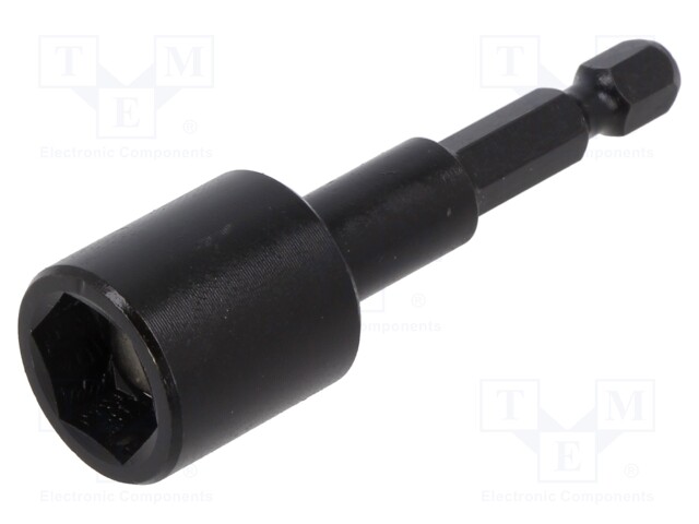 Screwdriver bit; HEX 13mm; 1/4" (E6,3mm); 65mm; Bit: hex socket