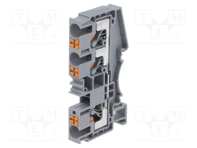 Splice terminal: rail; DS; for DIN rail mounting; spring clamp