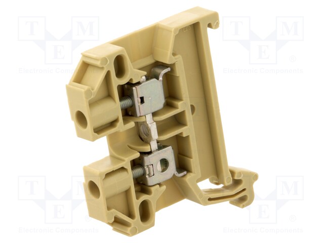 Splice terminal: rail; 0.5÷2.5mm2; ways: 1; beige; screw terminal