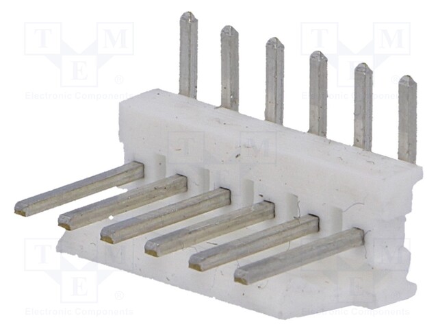 Socket; wire-board; male; PIN: 6; 2.54mm; THT; MTA-100; tinned