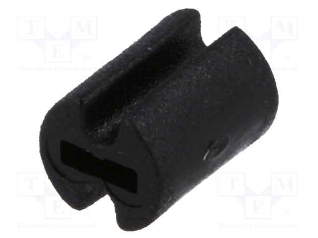 Spacer sleeve; LED; Øout: 4.5mm; ØLED: 3mm; L: 6.5mm; black; UL94V-2