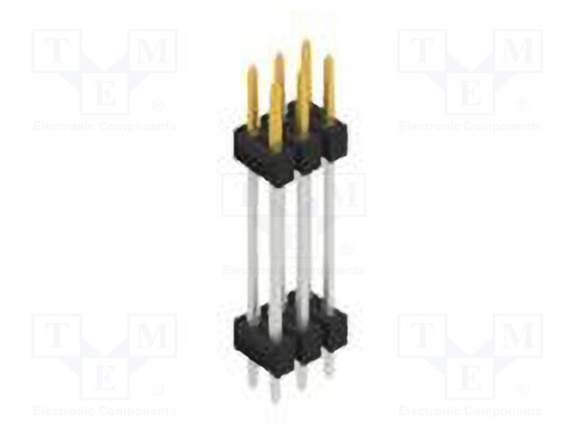 Connector: pin strips; pin header; male; PIN: 6; 2.54mm; THT; 2x3