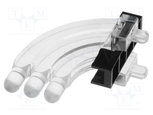 Fibre for LED; round; Ø3mm; No.of mod: 3; Front: convex