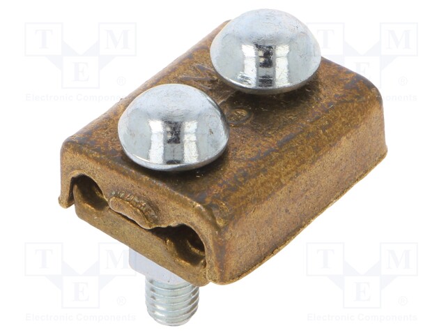 Brass; 6mm2; none; screw terminal; for cable; straight; Mat: brass