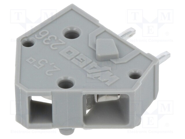 PCB terminal block; angled 45°; 5.08mm; ways: 1; on PCBs; terminal