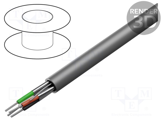 Wire; Alpha Essential C&C; 2x2x22AWG; shielded,Al foil; PVC; 300V