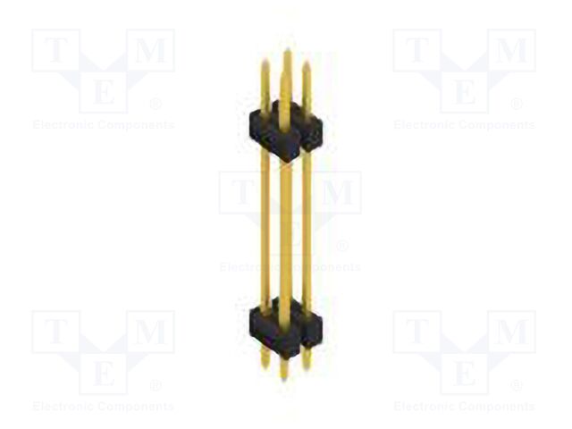 Connector: pin strips; pin header; male; PIN: 4; 2.54mm; THT; 2x2
