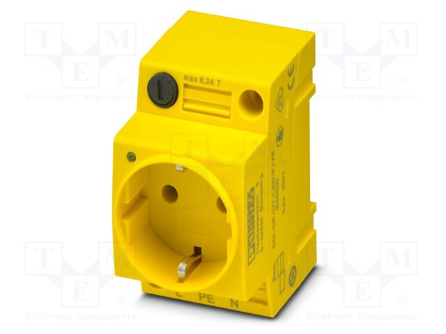 Connector: AC supply; socket; female; 6.3A; PIN: 3; screw terminal