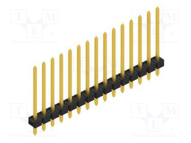 Connector: pin strips; pin header; male; PIN: 15; 2.54mm; THT; 1x15
